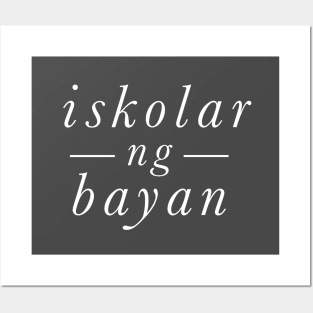 iskolar ng bayan - white text Posters and Art